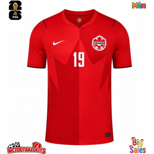 Canada Alphonso Davies #19 Replica Home Stadium Shirt World Cup 2026 Short Sleeve